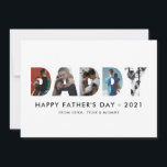 Minimalist DADDY Photo Collage Happy Father's Day Card<br><div class="desc">Minimalist DADDY Photo Collage Happy Father's Day Card</div>