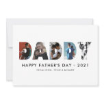 Minimalist DADDY Photo Collage Happy Father's Day Card Minimalist DADDY Photo Collage Happy Father's Day Card