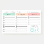 Minimalist Daily Organizer - To Do List - Hydrate Post-it Notes