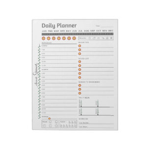 Minimalist Daily Planner - Customizable Name Notepad