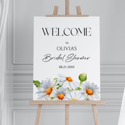 Minimalist Daisy Bridal Shower Welcome Sign