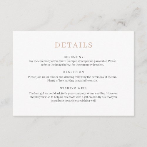 Minimalist daisy details card