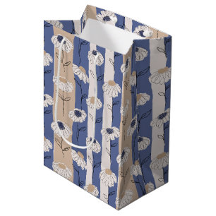 Minimalist Daisy Floral Pattern (1) Medium Gift Bag