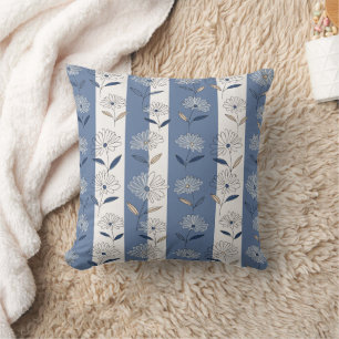 Minimalist Daisy Floral Pattern (1) Throw Pillow