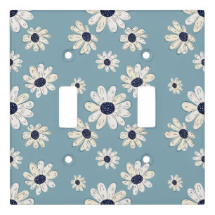 Minimalist Daisy Floral Pattern (2) Light Switch Cover