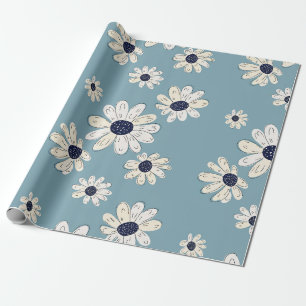 Minimalist Daisy Floral Pattern (2) Wrapping Paper