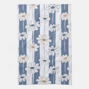 Minimalist Daisy Floral Pattern (3) Kitchen Towel