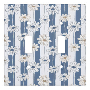 Minimalist Daisy Floral Pattern (3) Light Switch Cover