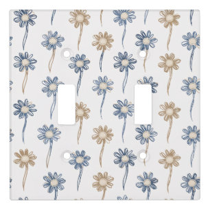 Minimalist Daisy Floral Pattern (5) Light Switch Cover