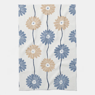 Minimalist Daisy Floral Pattern (6) Kitchen Towel