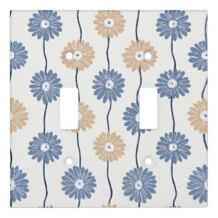 Minimalist Daisy Floral Pattern (6) Light Switch Cover
