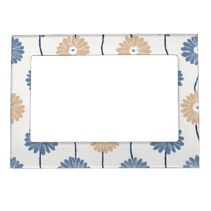 Minimalist Daisy Floral Pattern (6) Magnetic Frame
