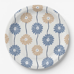 Minimalist Daisy Floral Pattern (6) Paper Plates