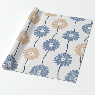 Minimalist Daisy Floral Pattern (6) Wrapping Paper