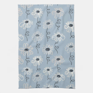 Minimalist Daisy Floral Pattern (7) Kitchen Towel