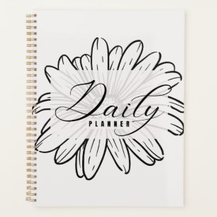 Minimalist Daisy Line Art & Bold Typography Planner