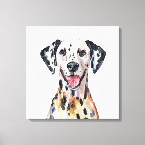 Minimalist Dalmatian Dog Inspired  Canvas Print