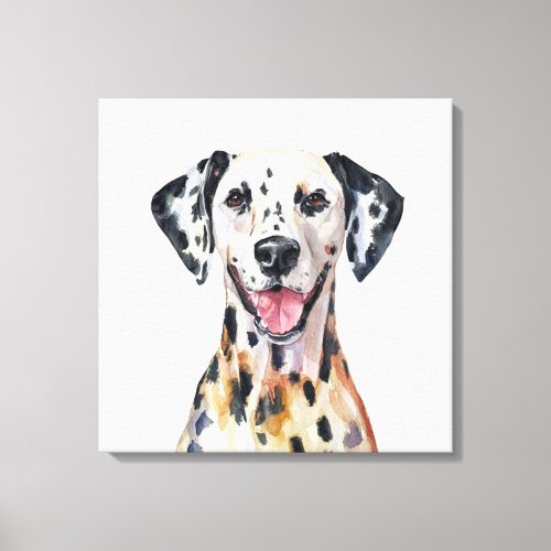 Minimalist Dalmatian Dog Inspired  Canvas Print