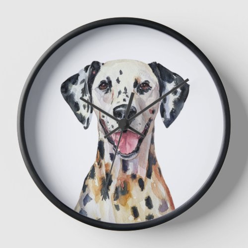 Minimalist Dalmatian Dog Inspired  Clock