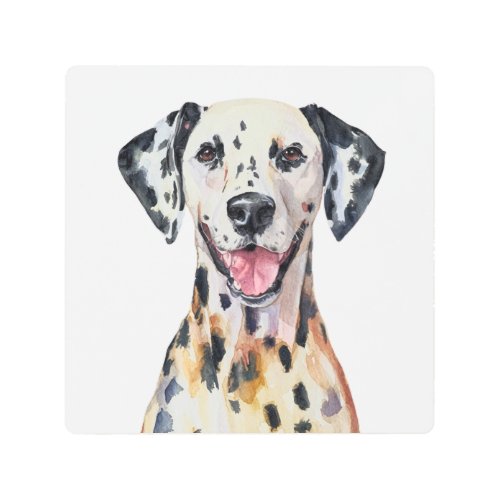 Minimalist Dalmatian Dog Inspired  Metal Print