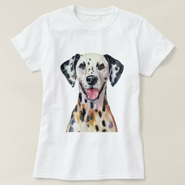 Minimalist Dalmatian Dog Inspired  T-Shirt (Design Front)