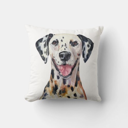 Minimalist Dalmatian Dog Inspired  Throw Pillow