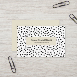 Minimalist Dalmatian Print Modern Custom Business Card