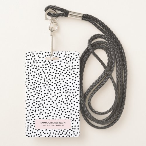 Minimalist Dalmatian Spots Simple Modern Cute Badge