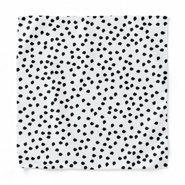 Minimalist Dalmatian Spots Simple Modern Cute Bandana (Front)