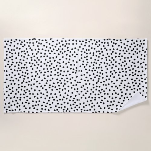 Minimalist Dalmatian Spots Simple Modern Cute Beach Towel