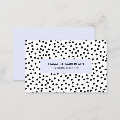 Minimalist Dalmatian Spots Simple Modern Cute Business Card