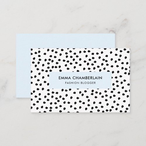 Minimalist Dalmatian Spots Simple Modern Cute Business Card