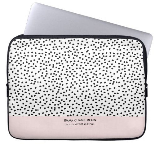 Minimalist Dalmatian Spots Simple Modern Cute Laptop Sleeve