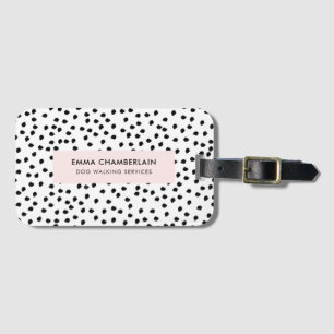 Minimalist Dalmatian Spots Simple Modern Cute Luggage Tag