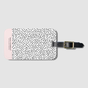 Minimalist Dalmatian Spots Simple Modern Cute Luggage Tag