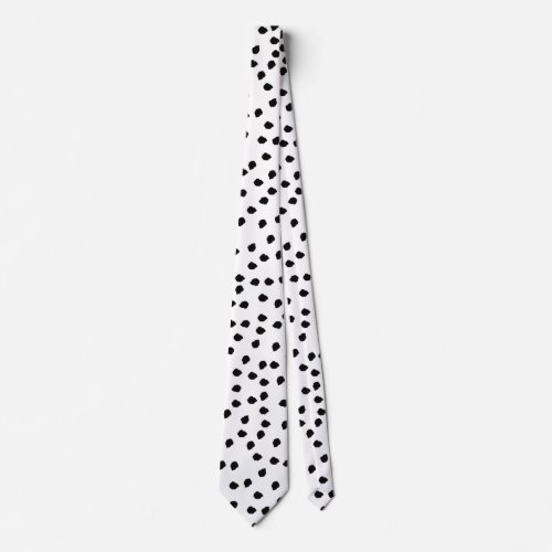 Minimalist Dalmatian Spots Simple Modern Cute Neck Tie