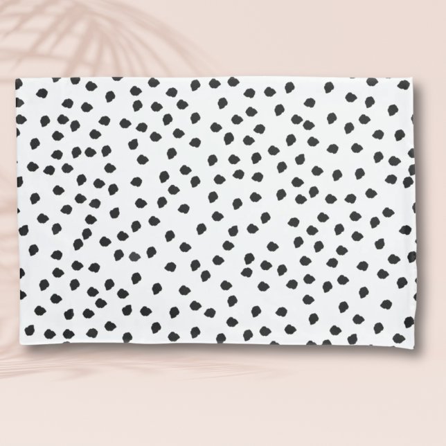 Minimalist Dalmatian Spots Simple Modern Cute Pillow Case (Minimalist Dalmatian Spots Simple Modern Cute Pillowcase)