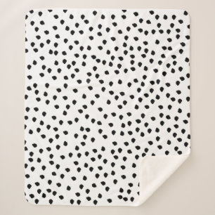 Minimalist Dalmatian Spots Simple Modern Cute Sherpa Blanket