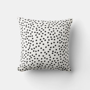 Minimalist Dalmatian Spots Simple Modern Cute Throw Pillow
