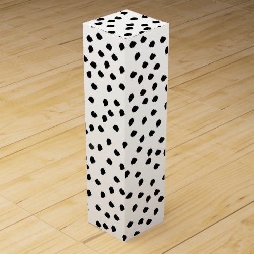 Minimalist Dalmatian Spots Simple Modern Cute Wine Box