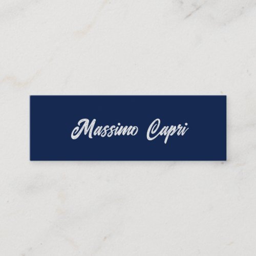 Minimalist Dark Blue Elegant Own Name Bold Text Calling Card