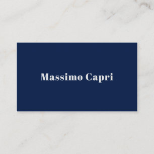 Minimalist Dark Blue Elegant Own Name Bold Text Enclosure Card