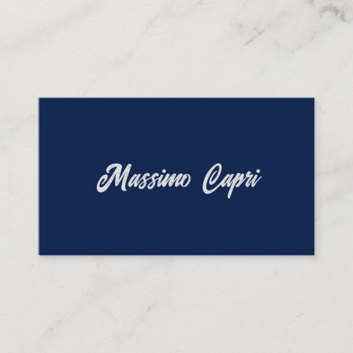 Minimalist Dark Blue Elegant Own Name Bold Text Enclosure Card