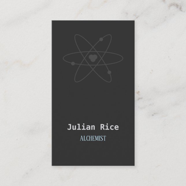 Minimalist dark gray business card (Front)