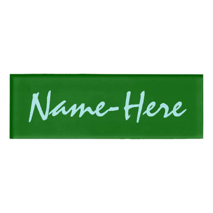 Minimalist Dark Green Background Turquoise Name Name Zazzle Com