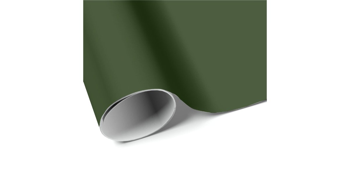 Solid deep forest green wrapping paper | Zazzle