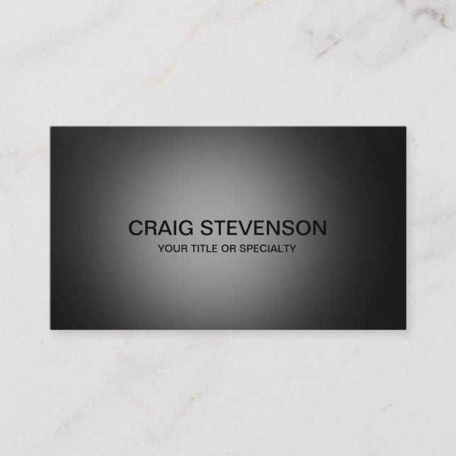 Minimalist Dark Grey Pattern Business Card (Front)
