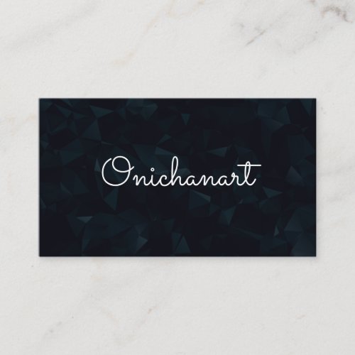 Minimalist Dark Marble With Triangle 3 Dimension Business Card