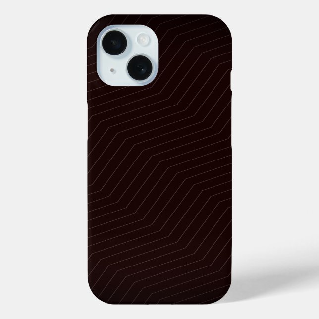 Minimalist Dark Mocha Brown | Espresso Zig Zag Case-Mate iPhone Case (Back)
