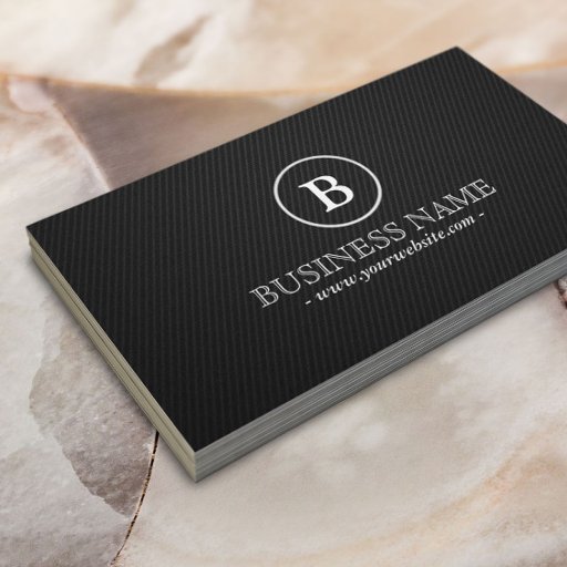 Customizable Simple Dark Monogram Driver Business Card